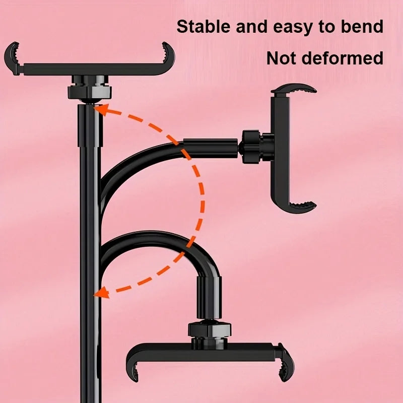 Mobile Phone Tablet Clip Lazy Bedside Desktop Foldable Live Stand Headrest Holder 1