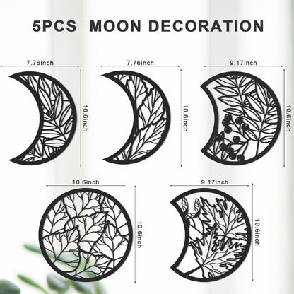 Handmade Wooden Moon Phase Wall Art, Nordic Style Decor for Living Room, Bedroom