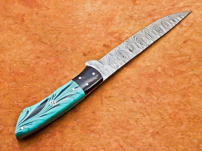 Custom Handmade Damascus Steel Chef Knife  13 Forged Kitchen Knife With Resin Handle 1
