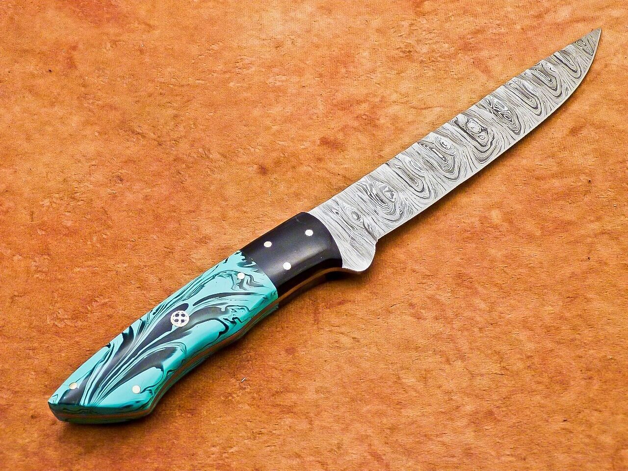 Custom Handmade Damascus Steel Chef Knife  13 Forged Kitchen Knife With Resin Handle 2