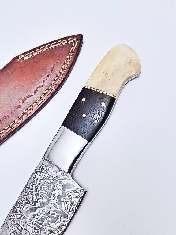 Premium Custom Damascus Steel Kitchen Knife  Handmade Wooden Handle Chef Knife 1