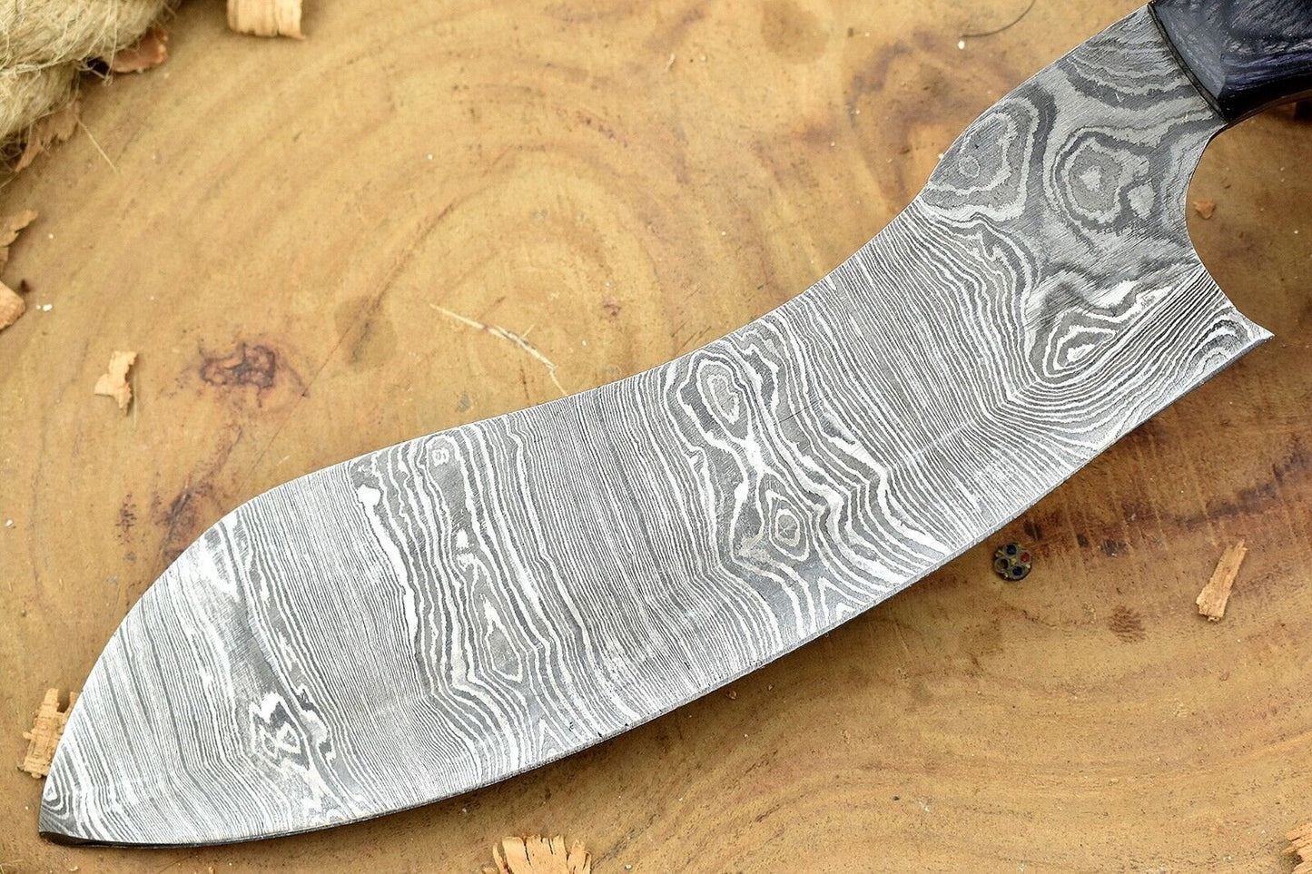 Authentic Damascus Steel Chef Knife  Handmade Cooking Knife With Wood Handle 3