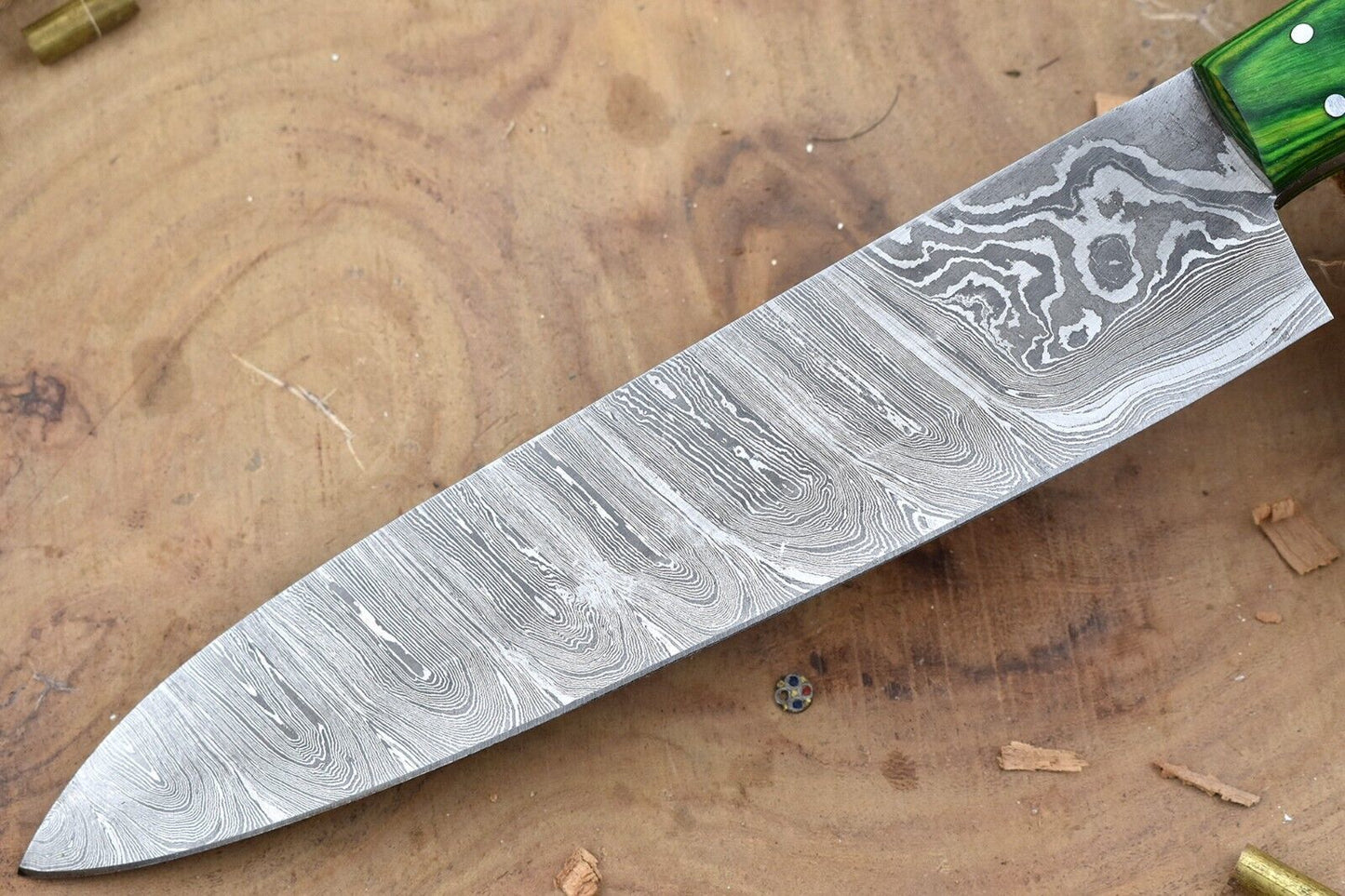 Unique Handmade Damascus Steel Knife  Rosewood Handle Chef Knife Gift 2