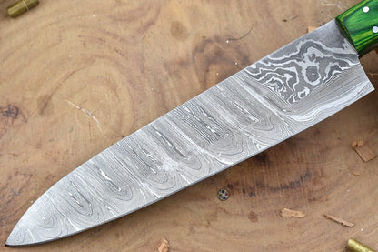 Unique Handmade Damascus Steel Knife  Rosewood Handle Chef Knife Gift 2