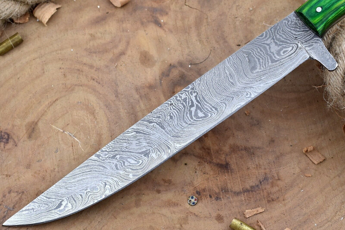 Luxury Handmade Damascus Kitchen Knife  Chef Knife With Rosewood Handle  Sheath 2