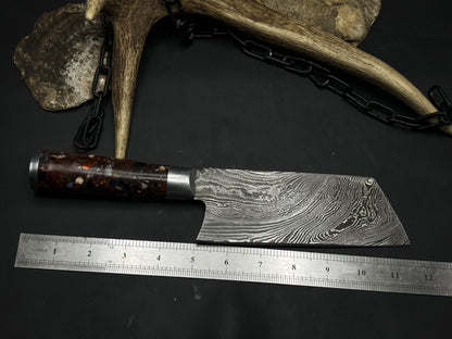 Handmade Damascus Steel Chef Knife  12 Forged Kitchen Knife With Resin Handle 3