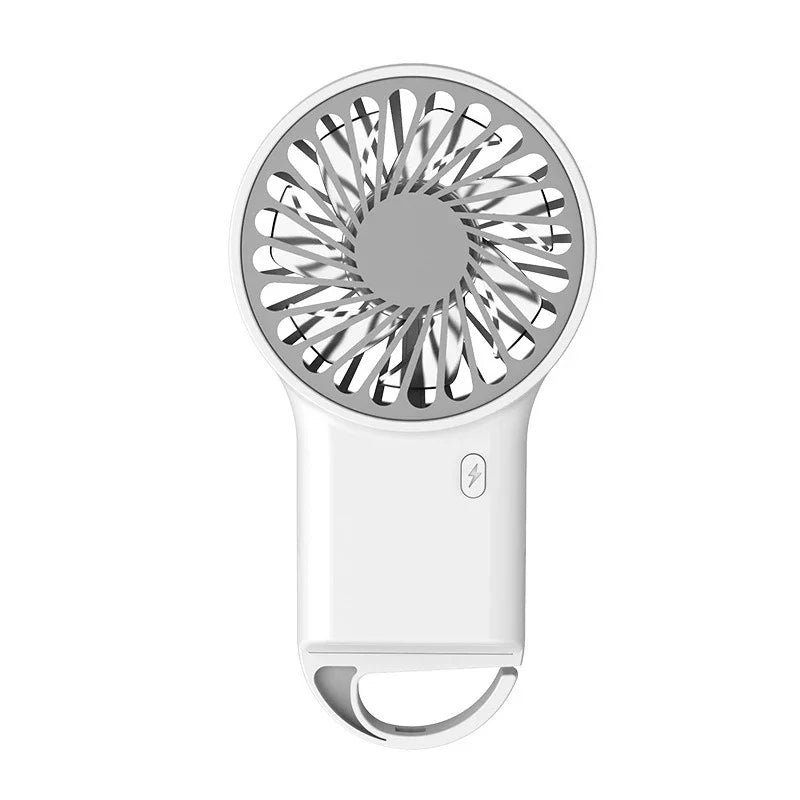 Desktop USB Rechargeable, New Foldable Handheld, Mini Fan Cartoon Design, Outdoor, Home Office, Hook for Mountaineering