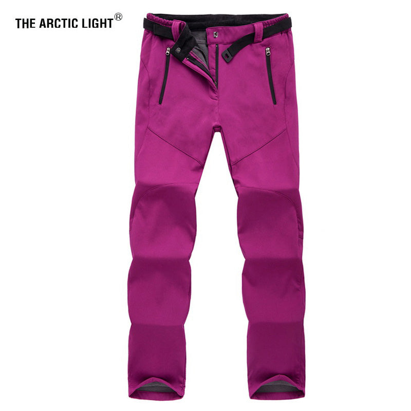 Womens Thermal Softshell Pants Waterproof Fleece Lined For Hiking Skiing Snowboard And Outdoor Trek