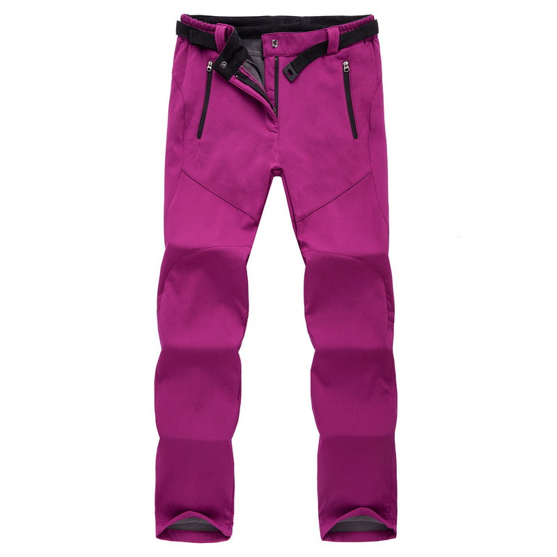 Womens Thermal Softshell Pants Waterproof Fleece Lined For Hiking Skiing Snowboard And Outdoor Trek