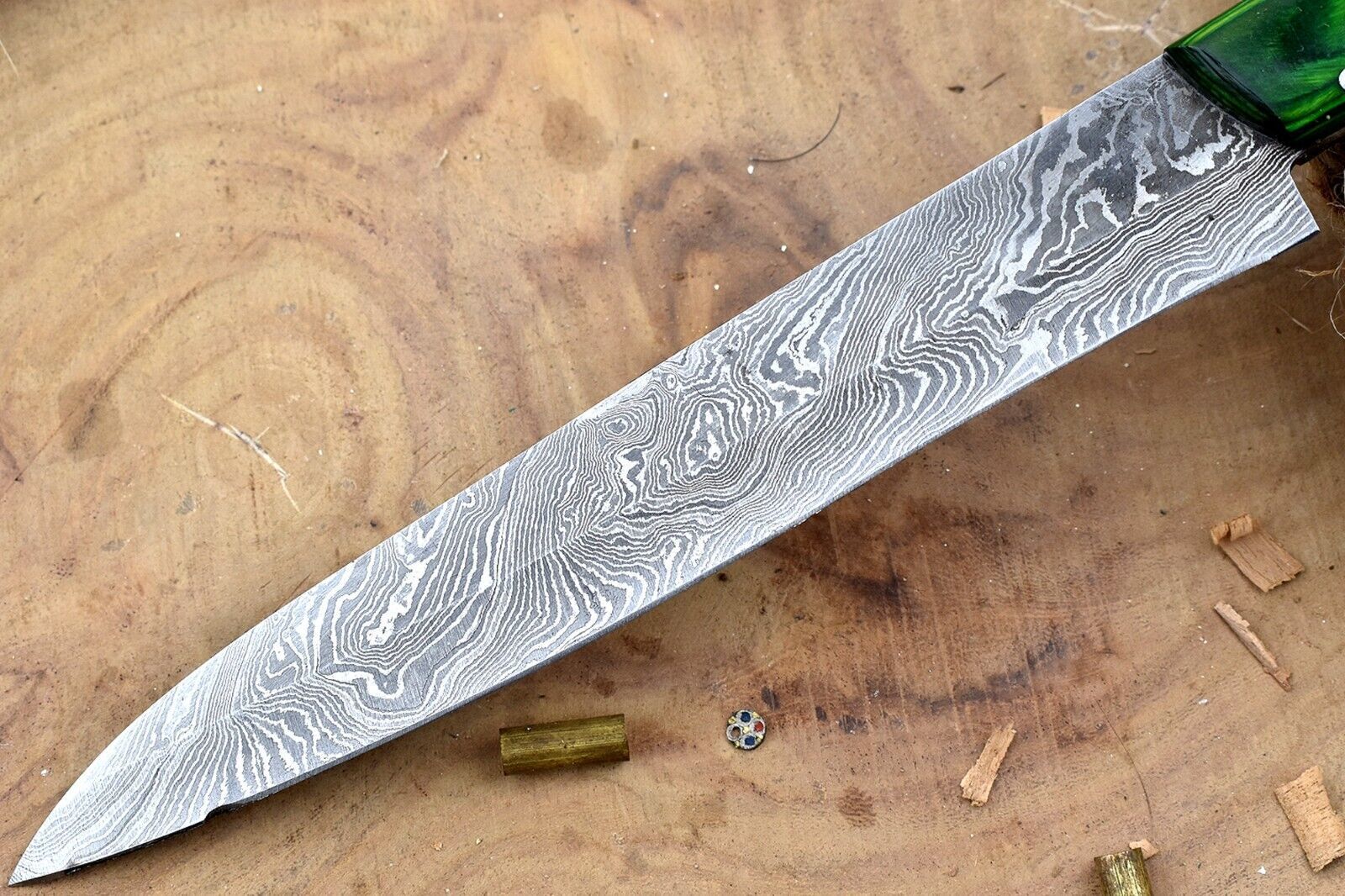 Custom Damascus Steel Kitchen Knife  HandForged Chef Knife With Rosewood Handle 3