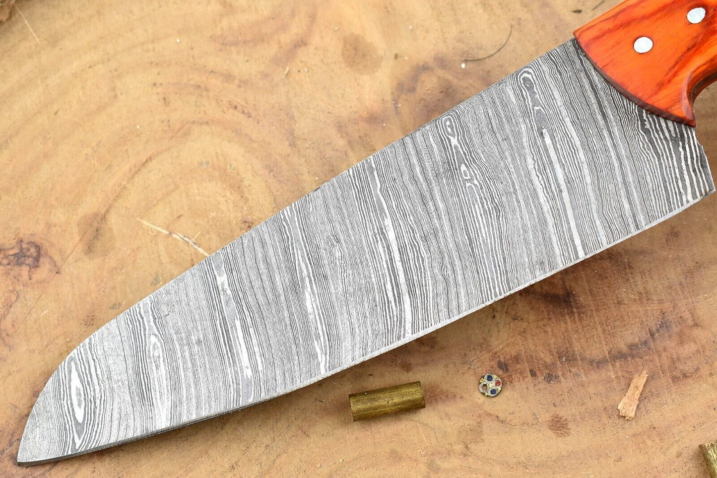 Hand Forged Damascus Kitchen Knife  Resin Handle Professional Chef Knife 2