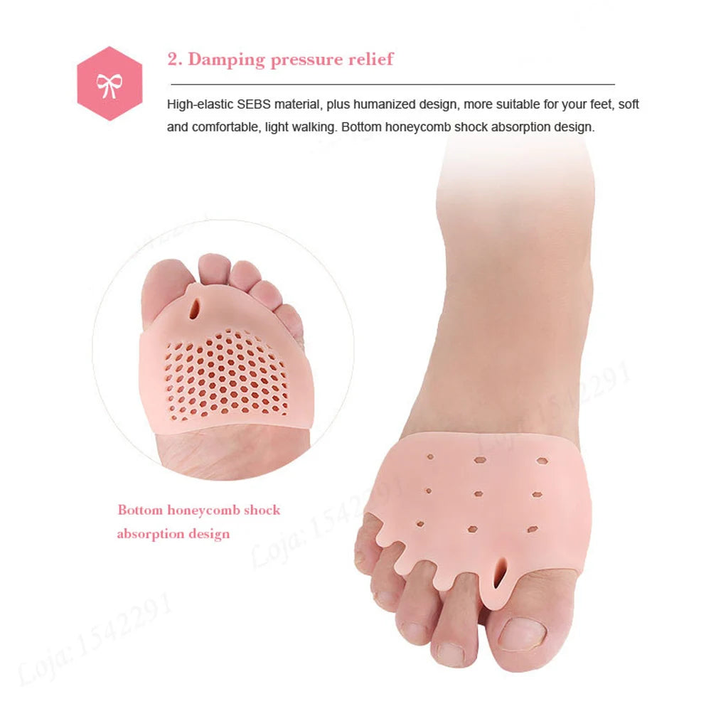 Gel Foot Pads Toe Separators For Men Women Foot Care Brace Support Metatarsal Cushion Sleeves Foref 3