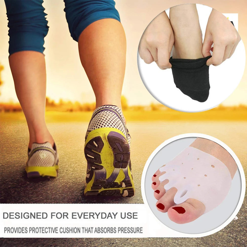 Gel Foot Pads Toe Separators For Men Women Foot Care Brace Support Metatarsal Cushion Sleeves Foref 4
