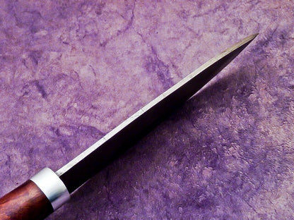 Hand Forged Damascus Steel Chef Knife With Wooden Handle  Leather Sheath 1
