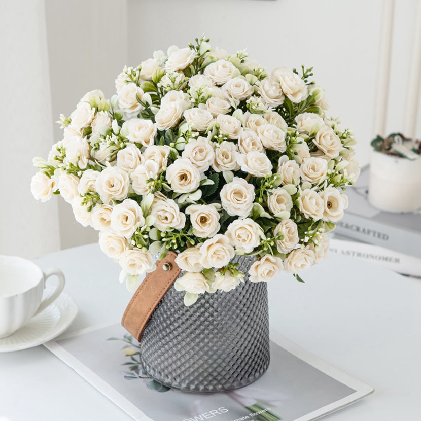 Artificial Silk Rose, Wedding Bouquet, Bridal Decor, Christmas Wreath, Vase Decoration, DIY Craft