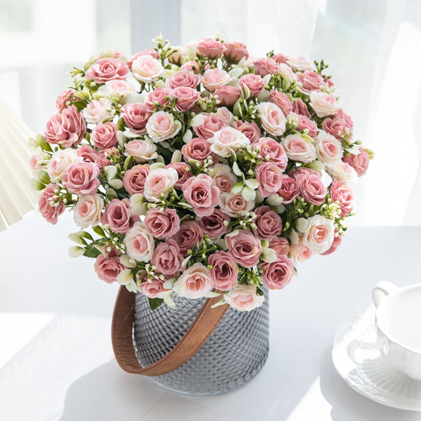 Artificial Silk Rose, Wedding Bouquet, Bridal Decor, Christmas Wreath, Vase Decoration, DIY Craft