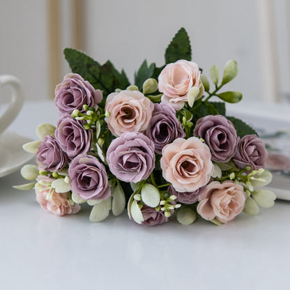 Artificial Silk Rose, Wedding Bouquet, Bridal Decor, Christmas Wreath, Vase Decoration, DIY Craft