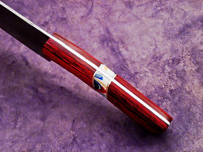 Handcrafted Damascus Steel Kitchen Knife  Professional Chef Knife With Wood Handle 4