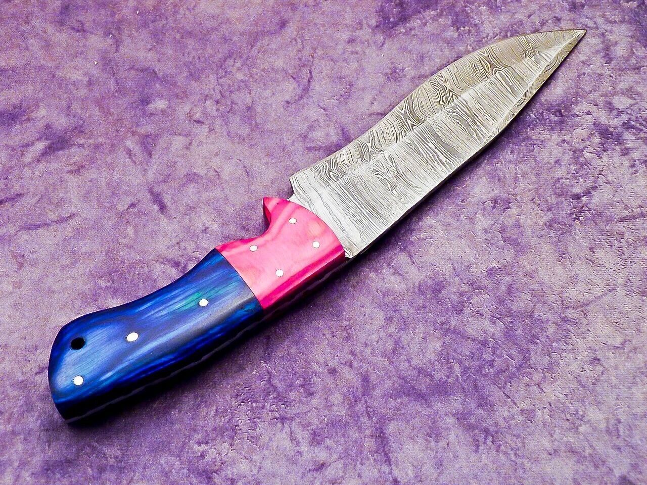 Authentic Damascus Steel Chef Knife  Custom Wood Handle Knife With Sheath 1