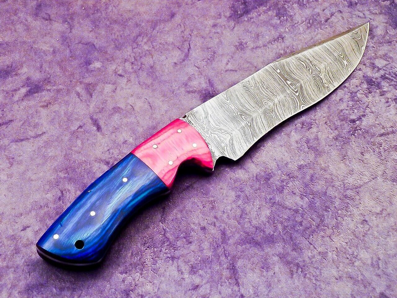 Authentic Damascus Steel Chef Knife  Custom Wood Handle Knife With Sheath 2