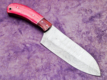 Mastercrafted Damascus Steel Kitchen Knife  Hand Forged Wood Handle Chef Tool 1