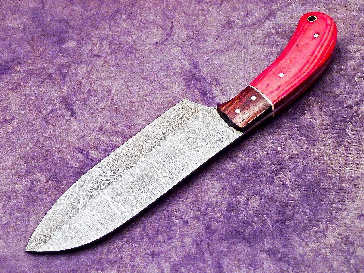 Mastercrafted Damascus Steel Kitchen Knife  Hand Forged Wood Handle Chef Tool 2