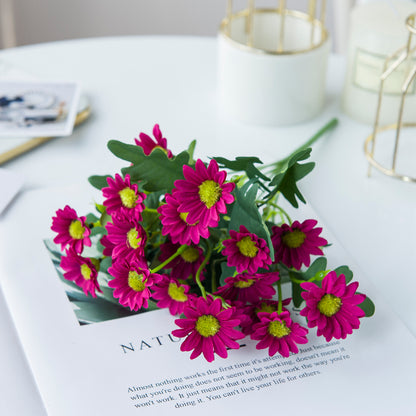 Autumn Silk Daisy Bouquet, Artificial Flower Decor for Vase, Home and Wedding Decor, Holiday Party DIY Gift