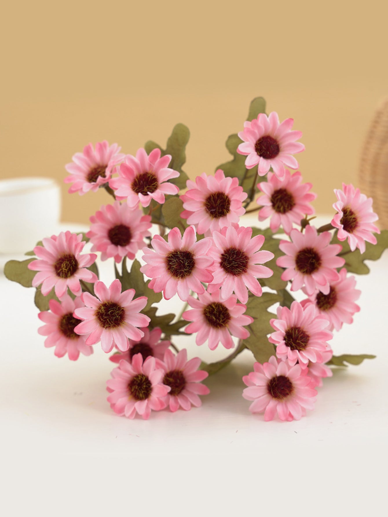 Autumn Silk Daisy Bouquet, Artificial Flower Decor for Vase, Home and Wedding Decor, Holiday Party DIY Gift