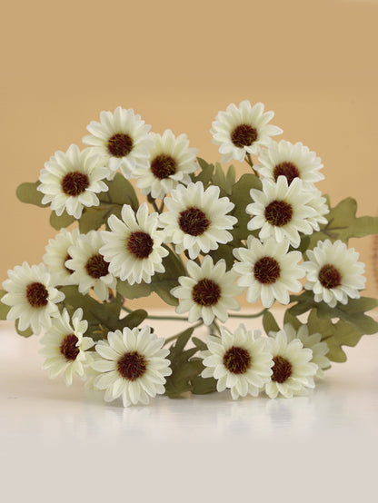 Autumn Silk Daisy Bouquet, Artificial Flower Decor for Vase, Home and Wedding Decor, Holiday Party DIY Gift