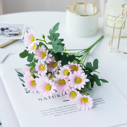 Autumn Silk Daisy Bouquet, Artificial Flower Decor for Vase, Home and Wedding Decor, Holiday Party DIY Gift
