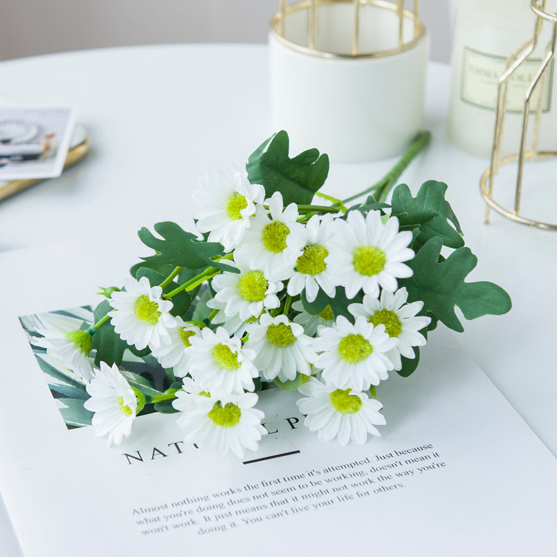 Autumn Silk Daisy Bouquet, Artificial Flower Decor for Vase, Home and Wedding Decor, Holiday Party DIY Gift