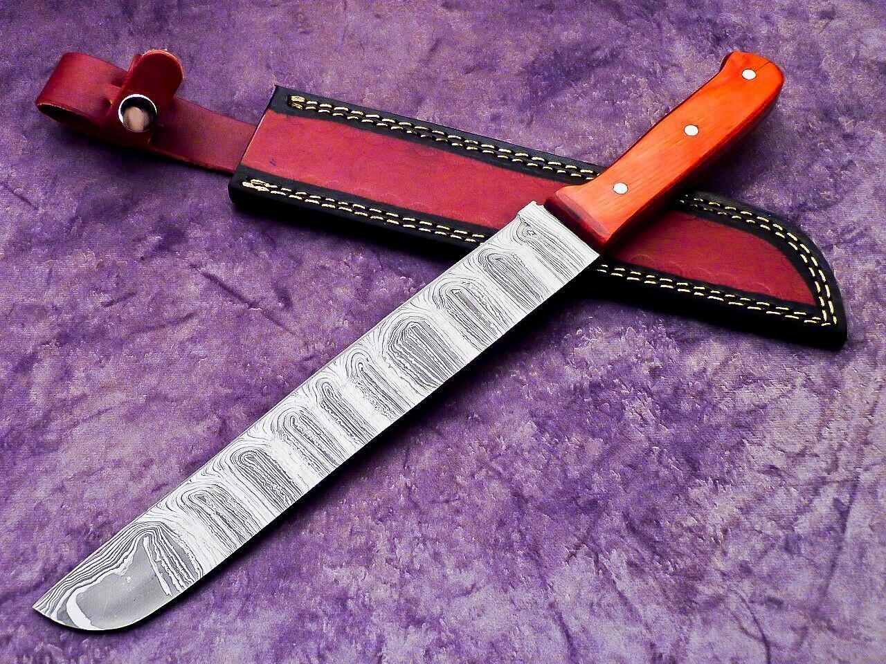 Luxury Damascus Steel Cooking Knife  Handmade Wood Handle Kitchen Essential 1