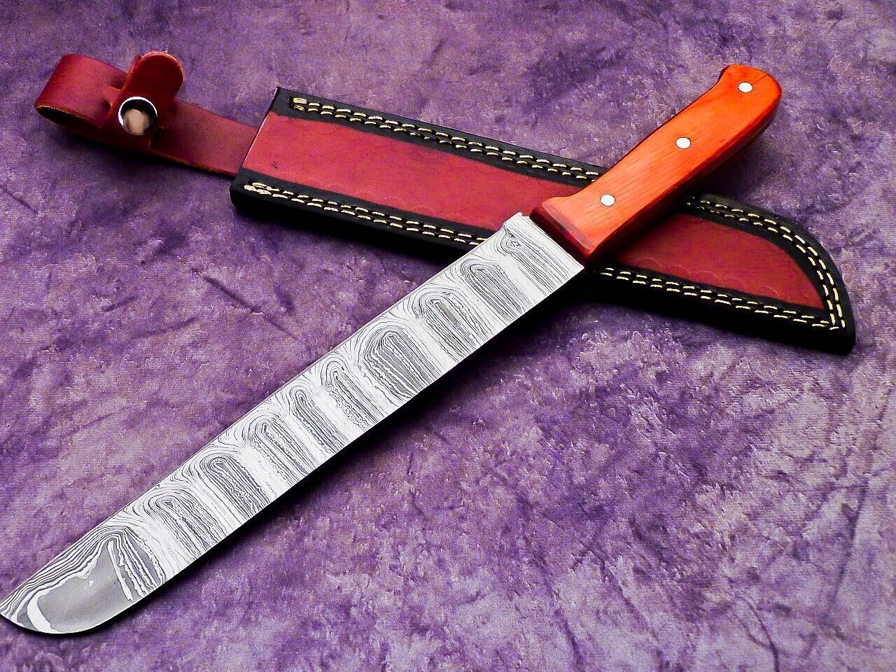 Luxury Damascus Steel Cooking Knife  Handmade Wood Handle Kitchen Essential 2