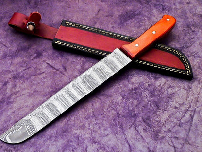 Luxury Damascus Steel Cooking Knife  Handmade Wood Handle Kitchen Essential 2