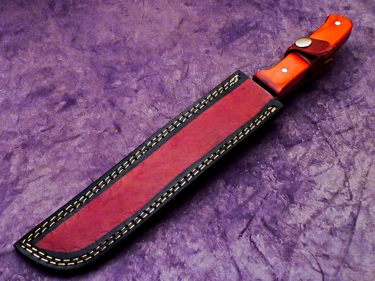 Luxury Damascus Steel Cooking Knife  Handmade Wood Handle Kitchen Essential 3