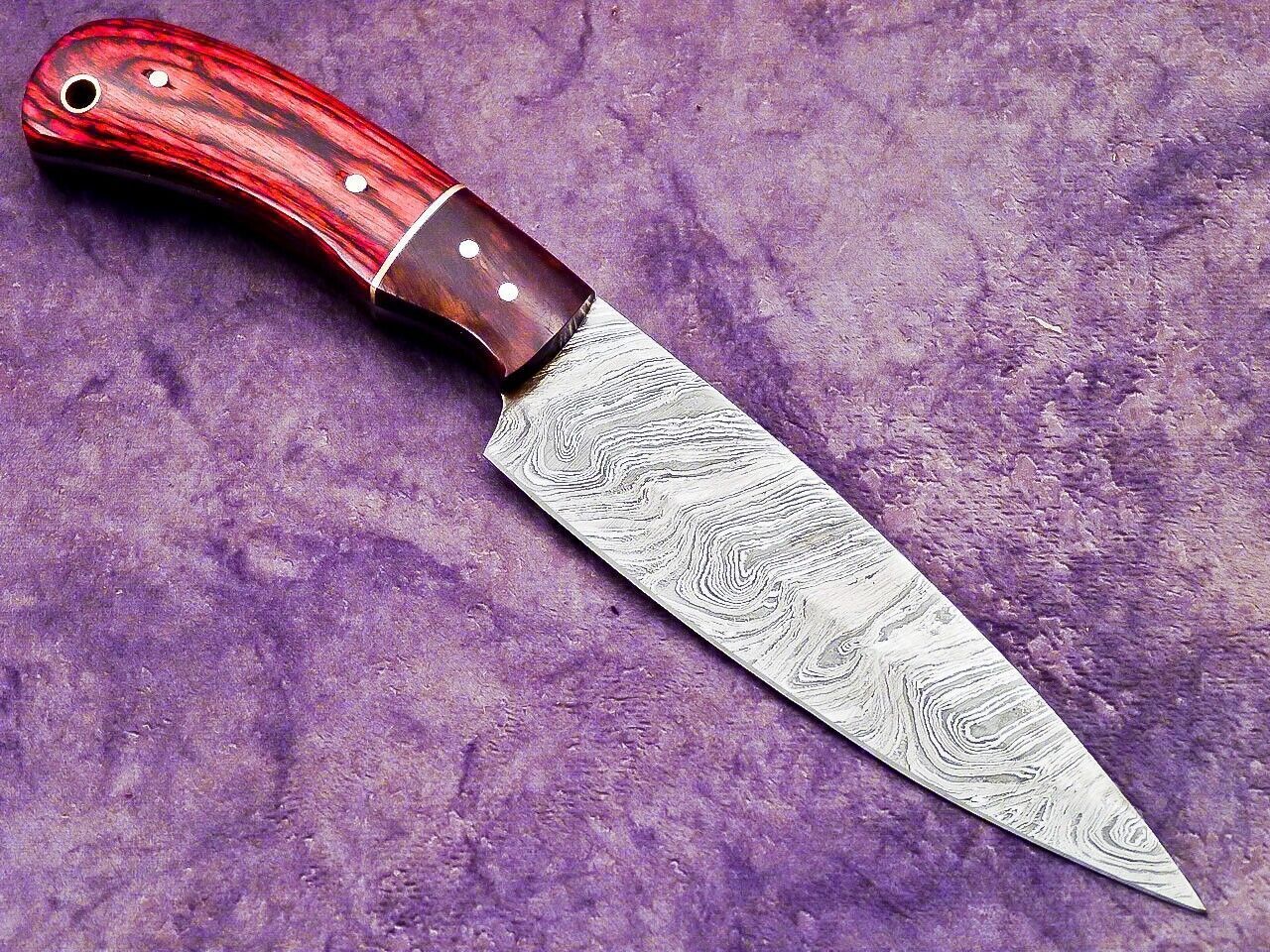 Exclusive Handmade Damascus Steel Knife  Walnut Wood Handle Chef Edition 3