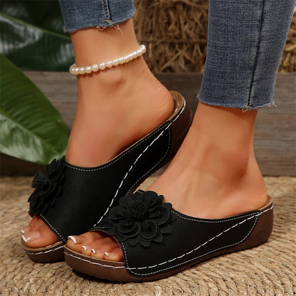 Summer Sandals For Women Stylish Slides Plus Size Wedge Shoes Outdoor Female Footwear 1