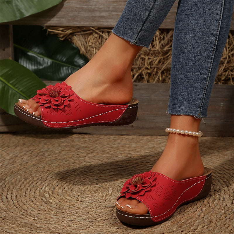 Summer Sandals For Women Stylish Slides Plus Size Wedge Shoes Outdoor Female Footwear 4