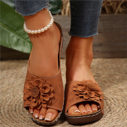 Summer Sandals For Women Stylish Slides Plus Size Wedge Shoes Outdoor Female Footwear 8