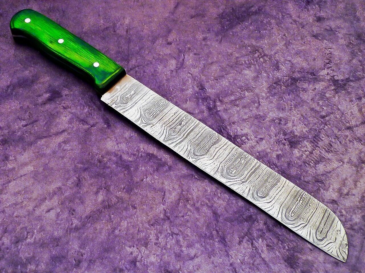 Signature Damascus Steel Chef Knife  Handcrafted Wooden Handle Culinary Knife 1