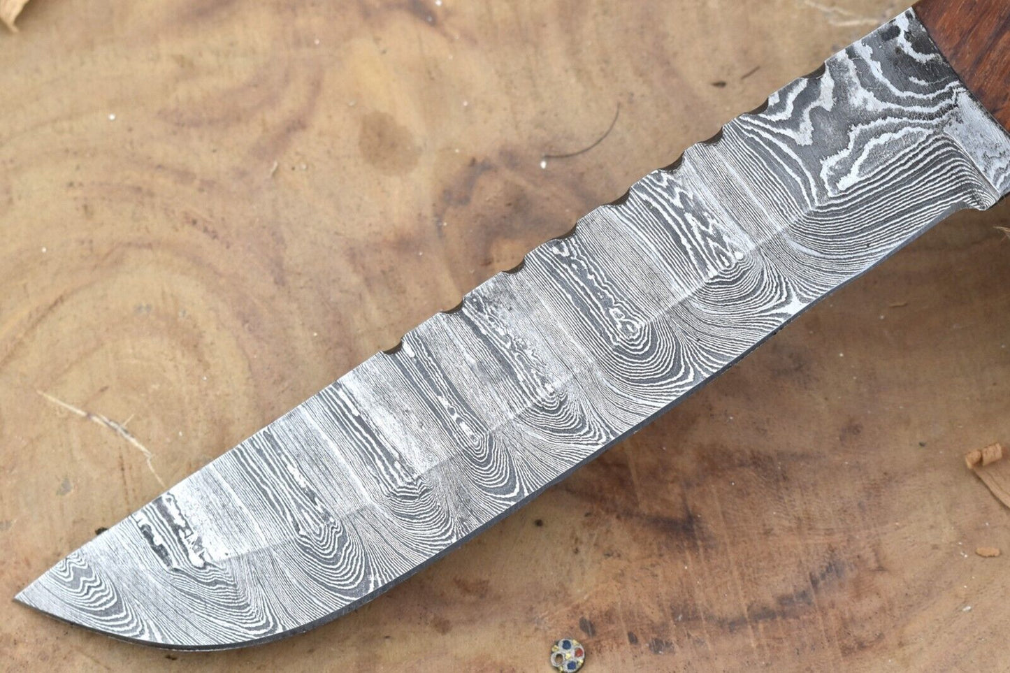 Custom Handmade Damascus Knife  Durable Wood Handle Kitchen Master Knife 2