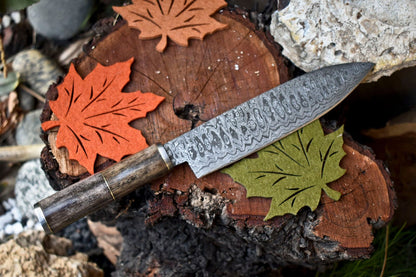 Handcrafted Damascus Steel Knife  Wooden Handle Chef Tool 1