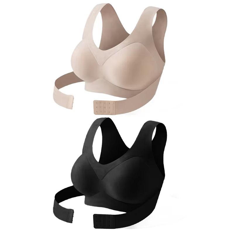FallSweet Seamless Posture Support Bra  Wireless PushUp Comfort With Cross Back Design 9