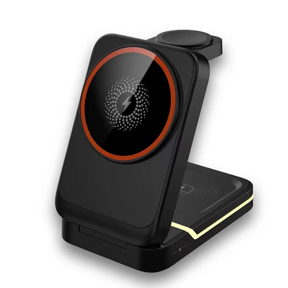 Travel Fast Wireless Charger Stand Magnetic Foldable Charging Station For Phones And Smart Devices 5