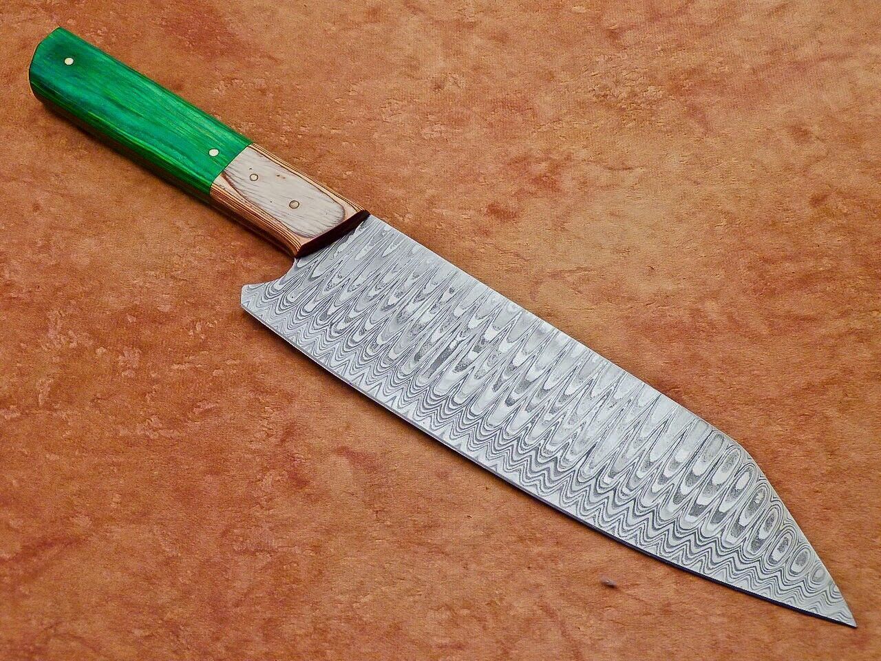 NatureEdge Damascus Chef Knife  Handmade Wooden Handle Kitchen Beauty 2