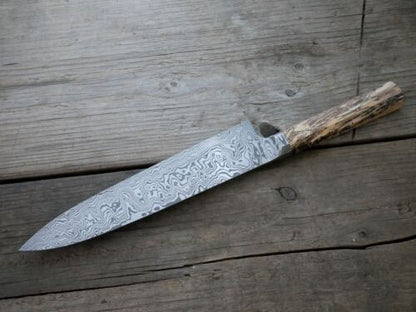 ForgeCraft Damascus Kitchen Knife  Premium Wooden Handle Cooking Blade 1