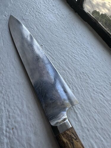 ForgeCraft Damascus Kitchen Knife  Premium Wooden Handle Cooking Blade 3