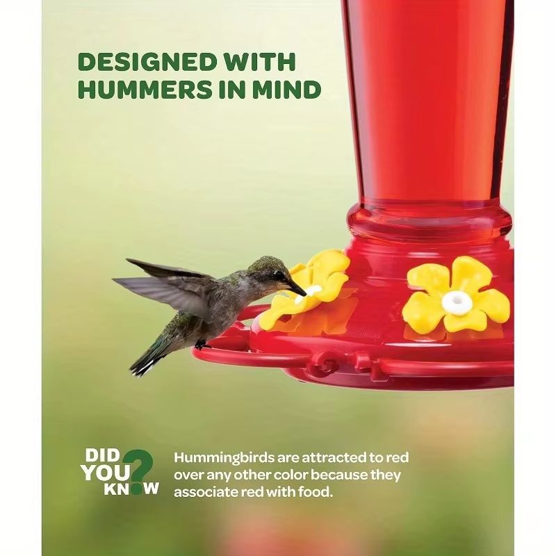 HummiFeast Hanging Hummingbird Feeder  5Port Nectar Feeder With Hook 135oz Capacity 2