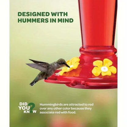 HummiFeast Hanging Hummingbird Feeder  5Port Nectar Feeder With Hook 135oz Capacity 2