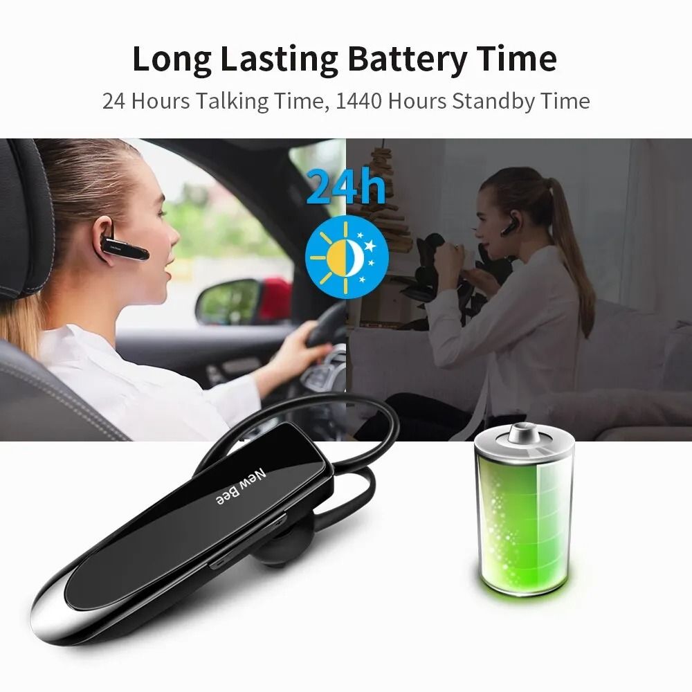 Wireless Bluetooth Earphone With Long Battery Life And Noise Cancelling Mic 1